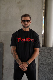 Black/Red Oversized Tees