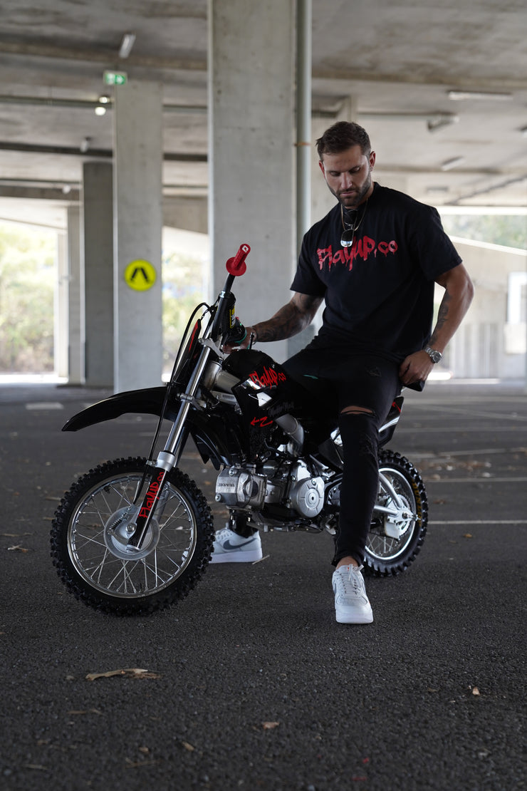 Black/Red Oversized Tees